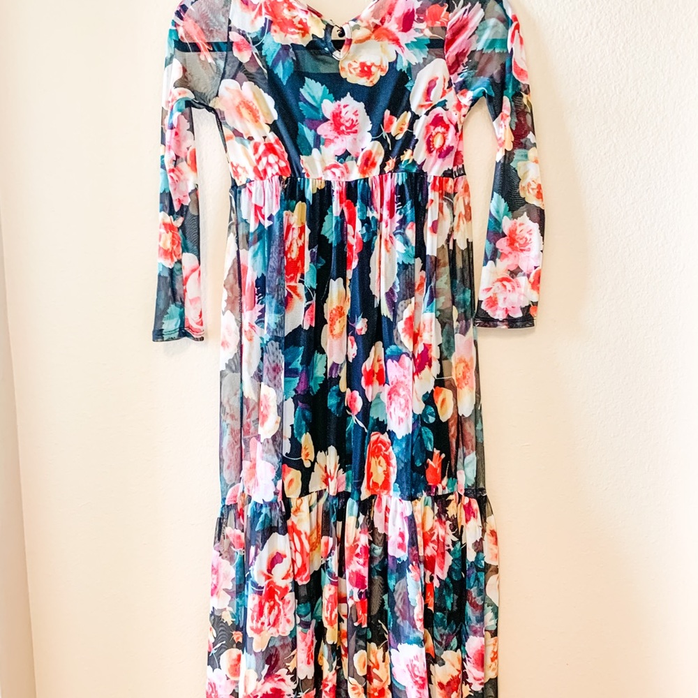 Girls Sheer Long Dress